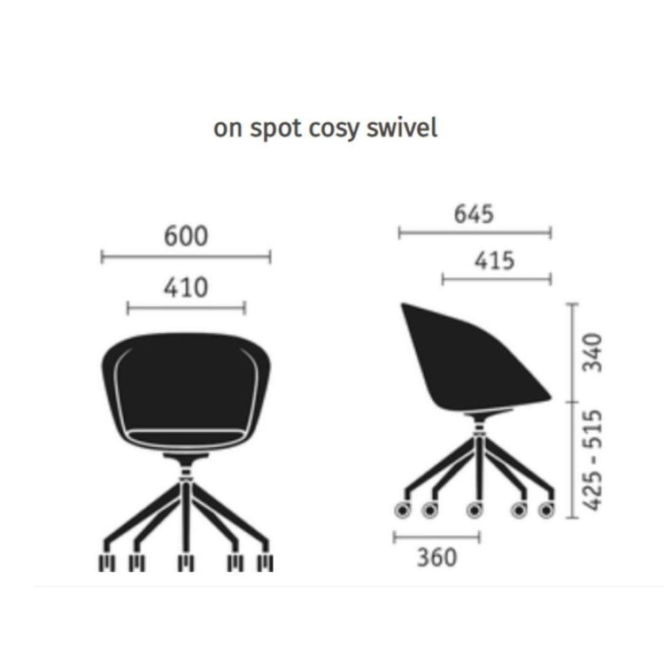 Sedus On Spot Cosy Swivel Chair Light Grey