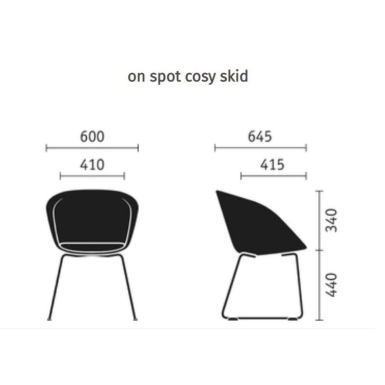 Sedus On Spot Cosy Skidframe Chair Grey