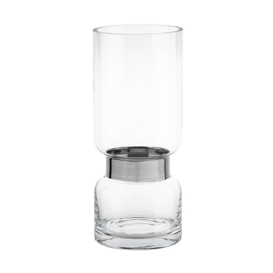 Lumikasa Trier Clear Ring Silver Vase