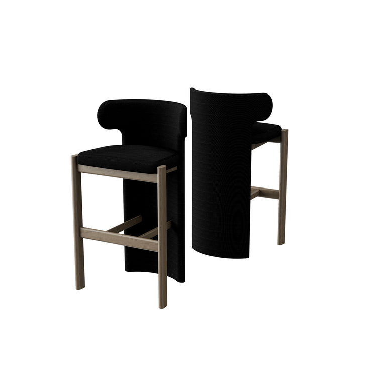 Liman Bar Stool Full Back Driftwood