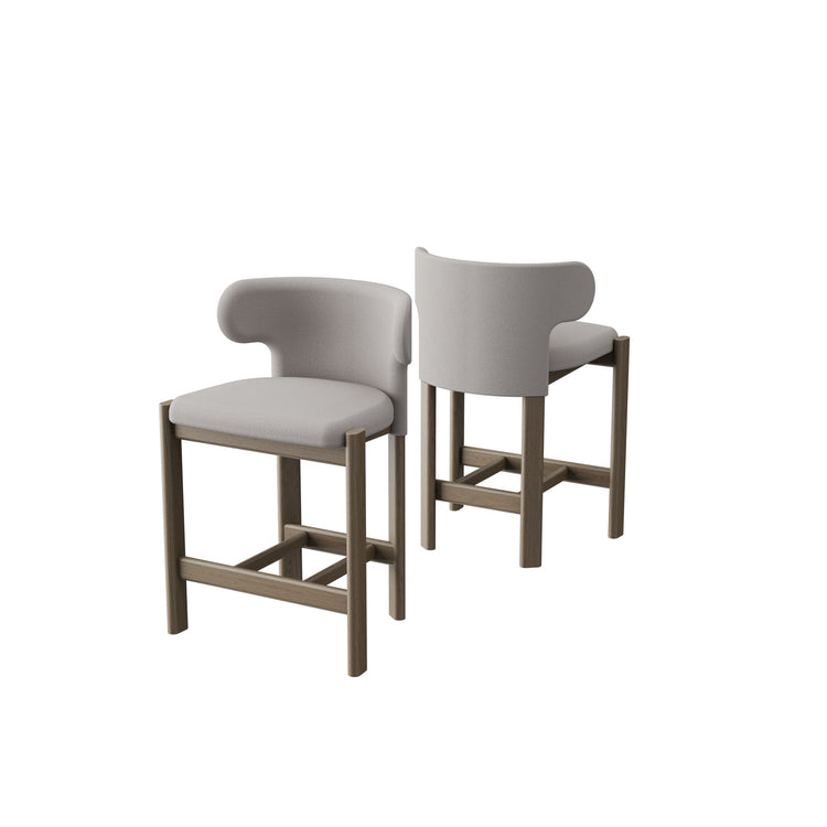 Liman Counter Stool Half Back Driftwood