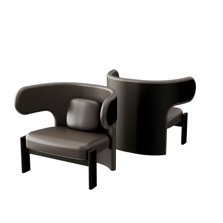 Liman Lounge Chair Coffee Brown