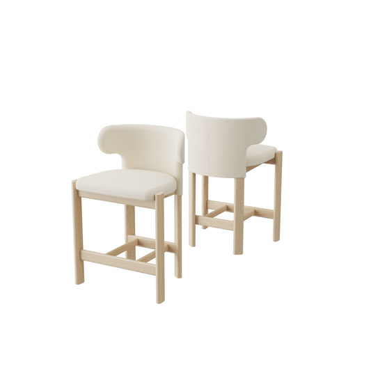 Liman Counter Stool Half Back Natural