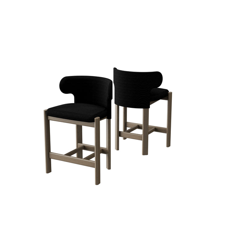 Liman Counter Stool Half Back Driftwood