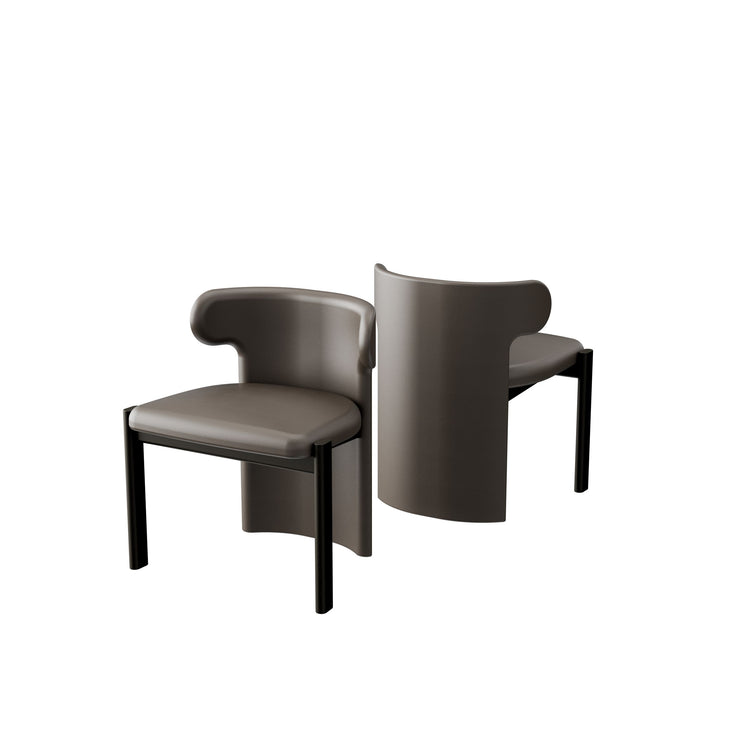 Liman Dining Chair Full Back Coffee Brown