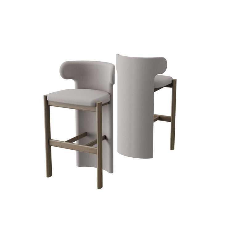 Liman Bar Stool Full Back Driftwood