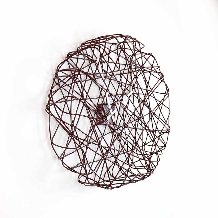 See you at the roundabout Wall Clock Red