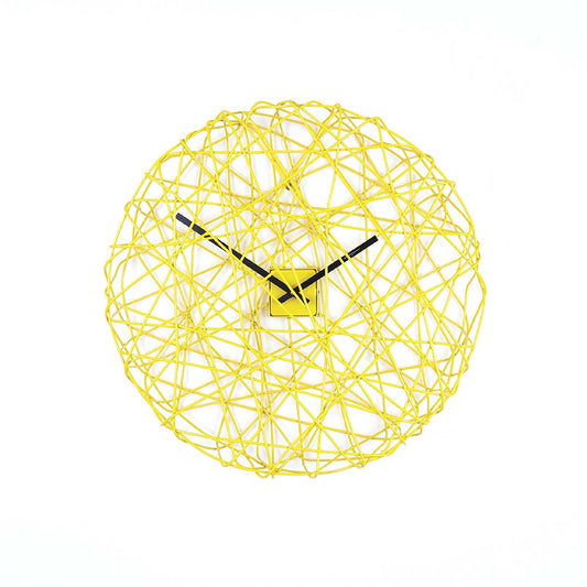 See you at the roundabout Wall Clock Yellow