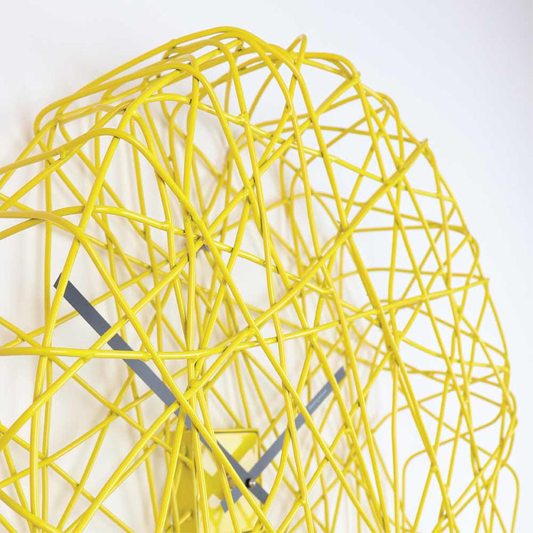 See you at the roundabout Wall Clock Yellow