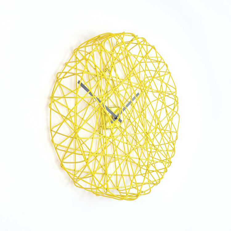 See you at the roundabout Wall Clock Yellow