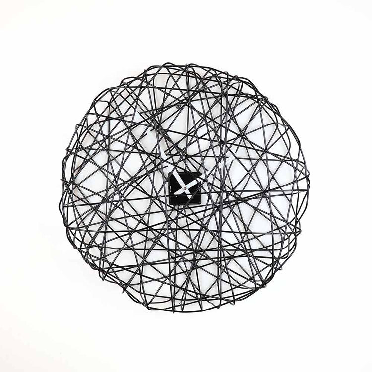 See you at the roundabout Wall Clock Black