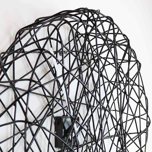 See you at the roundabout Wall Clock Black