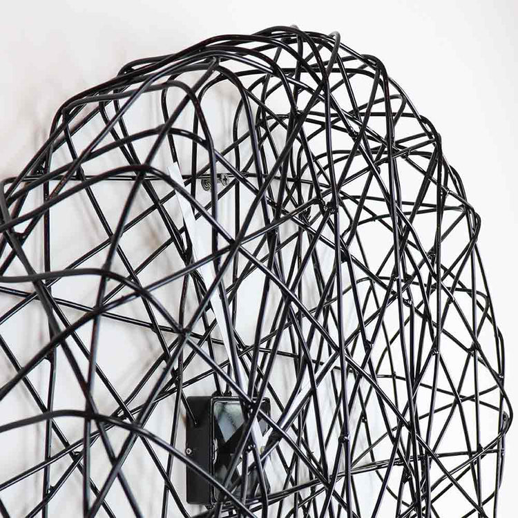 See you at the roundabout Wall Clock Black
