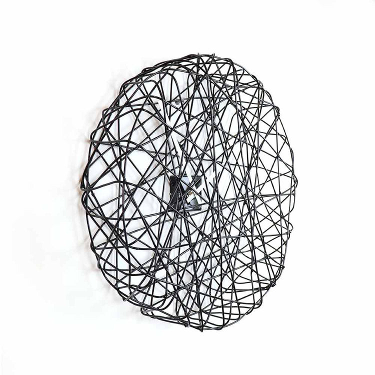See you at the roundabout Wall Clock Black
