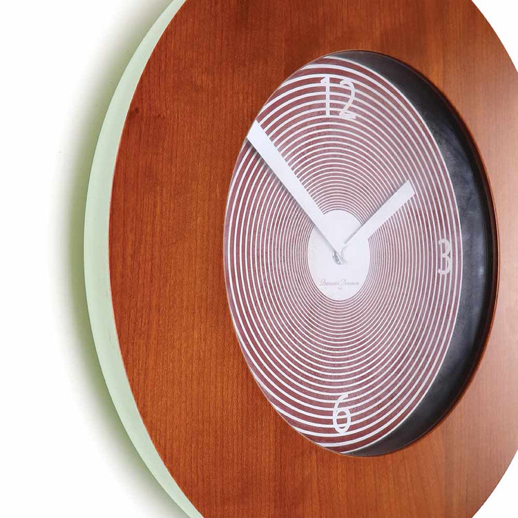 Target Round Wall Clock Brown Reddish