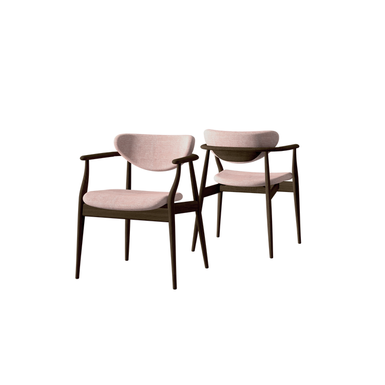 Anoa Dining Chair Smoked Walnut - Pink