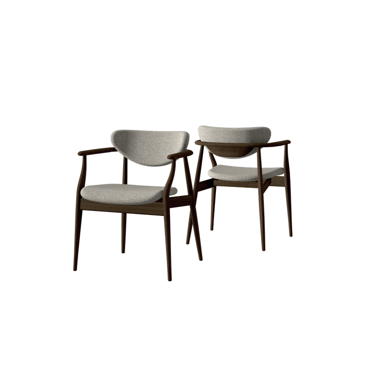 Anoa Dining Chair Smoked Walnut - Taupe