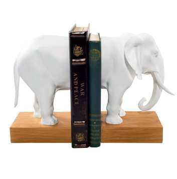 Lumikasa Resin Elephant Bookends, Set Of 2