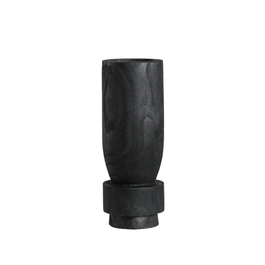 Lumikasa Holy Grail Wooden Vase Black Medium