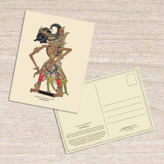 Lumikasa Art Postcard Gatotkaca