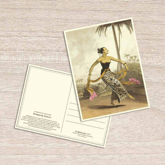 Lumikasa Art Postcard Ronggeng Dancer