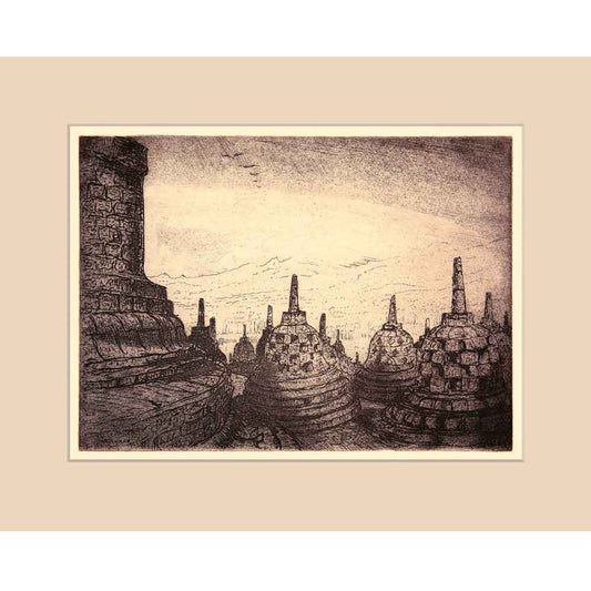 Lumikasa Art Borobudur Temple Java 3  Cardboard Frame