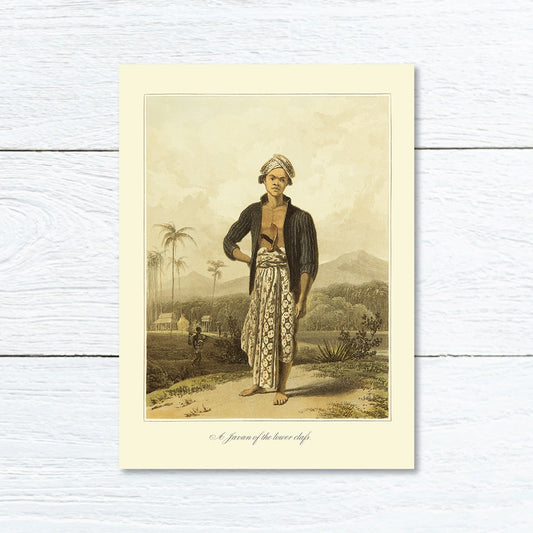 Lumikasa Art Greeting Card A Javan of the Lower Class