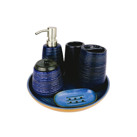 Lumikasa Ione Navy Line Bathroom Set