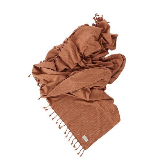 Oyoy Gobi Stripe Bed Cover Caramel